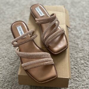 Steve Madden Women's Tan Strappy Sandals - worn one time!